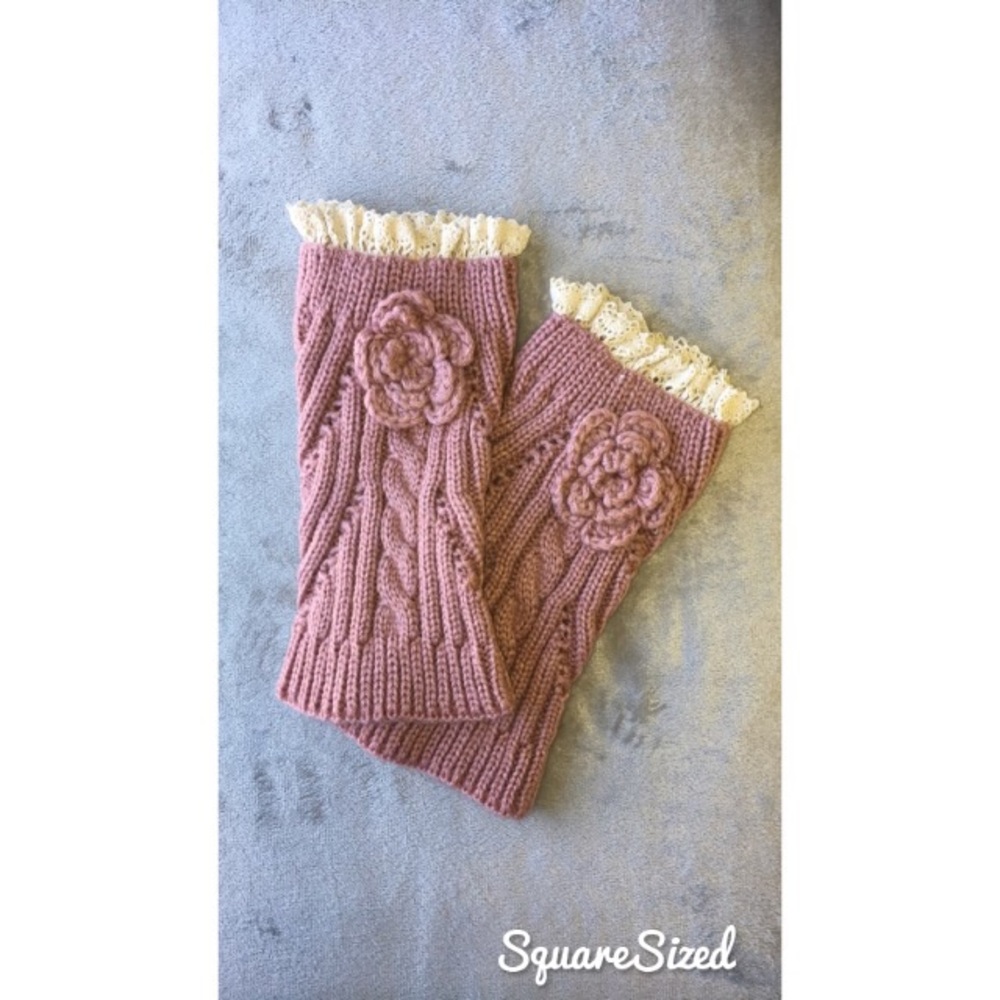 Knit Crochet Legging Boot Socks